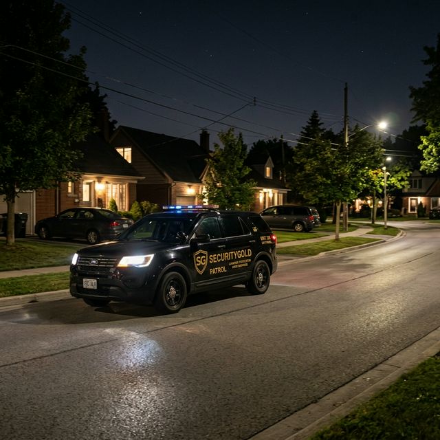 Coche patrulla nocturna